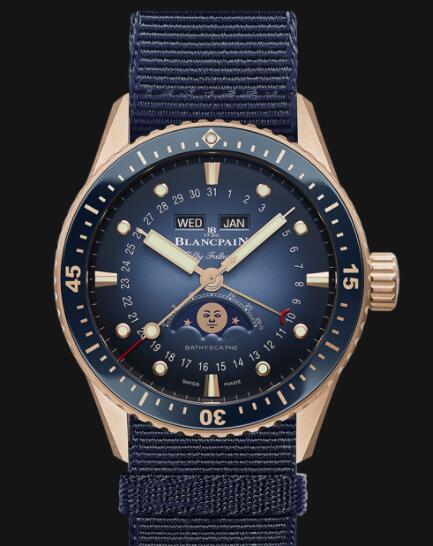 Blancpain Fifty Fathoms Replica Watch Bathyscaphe Quantième Complet Phases de Lune 5054 3640 NAOA